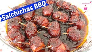 SALCHICHAS BBQ  Botana para fiestas [upl. by Ecaidnac]