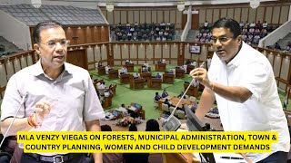 MLA VENZY VIEGAS ON FOREST TOWN amp COUNTRY PLANNING WOMEN AND CHILD DEVELOPMENT DEMANDS  5082024 [upl. by Odlawso]