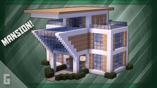 Minecraft How To Build A Modern Mansion Tutorial 19 [upl. by Reg]