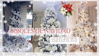 🎄ÁRBOLES DE NAVIDAD ☃️BLANCOS ❄Ideas en TENDENCIA 2024 [upl. by Yesnel632]