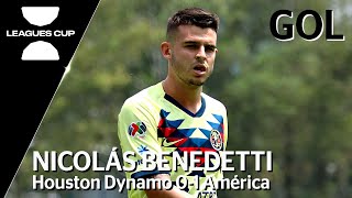 Gol de N Benedetti  Houston 0  1 América  Leagues Cup 2019 [upl. by Enomad129]