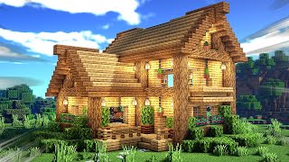 Simple Oak Survival House  Minecraft Tutorial 69 [upl. by Grote80]