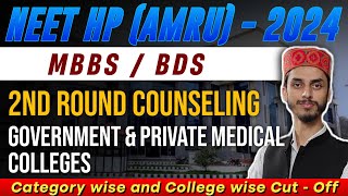 NEET AMRU HP MBBS amp BDS 2nd Round Cut  off 2024  Next Process  Inspiring Agricon [upl. by Dnalyk]