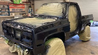 1989 Chevy K5 Blazer complete body paint job spray out DampA Restorations [upl. by Taran]