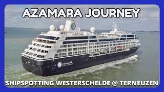 Shipspotting  Westerschelde  Terneuzen  quotAzamara Journeyquot  HD drone footage  18062018 [upl. by Yelyr269]