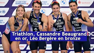 Triathlon Cassandre Beaugrand en or Léo Bergère en bronze  DRM News Français [upl. by Schuyler]