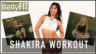 Shakira ‘Chantaje’  Bellydance Fat Burn Workout [upl. by Jemy]