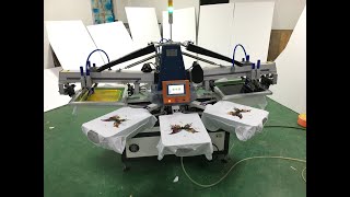 3 color automatic T shirt printing machine from RUIDA machinery [upl. by Obidiah]