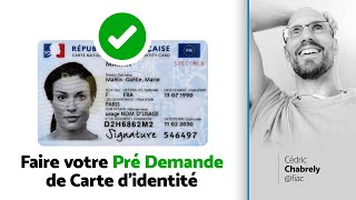 Refaire sa carte nationale didentité Pré demande CNI [upl. by Siulegroj]