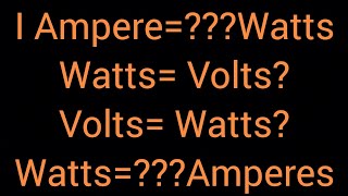 Watts to ampere conversion [upl. by Nannaihr594]