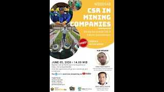 LIVE STREAMING WEBINAR  CSR IN MINING COMPANIES [upl. by Balbinder]