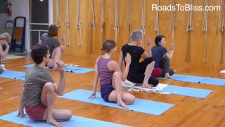 Ardha Matsyendrasana with Lois Steinberg Certified Iyengar Yoga Teacher Advanced 2 [upl. by Donald]