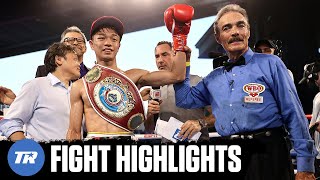 Junto Nakatani Breaks Angel Acosta Nose Retains Title  FIGHT HIGHLIGHTS [upl. by Namus434]