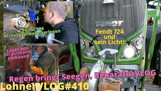 LohnerVLOG410 Fendt 926 Frontzapfwelle zerlegen I Strautmann Lagerschaden richten I Fendt 724 Licht [upl. by Guerra]