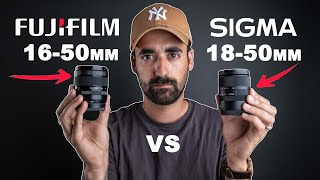 Lens Battle Sigma 1850mm vs Fujinon 1650mm [upl. by Kelcey]