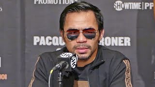 Manny Pacquiao POST FIGHT PRESS CONFERENCE vs Adrien Broner  ShowTime Boxing [upl. by Skantze]