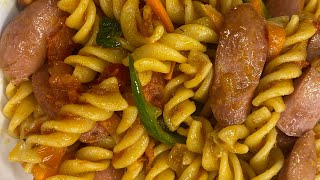 EASY FUSILLI PASTA RECIPE WITH SUSAGE ……SUPER DELICIOUSpastarecipepastapastalover [upl. by Otsuj]