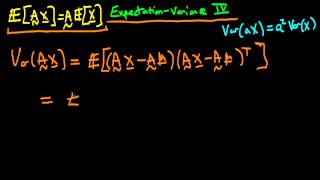 Expectations and variance of a random vector  part 4 [upl. by Ennaylloh]