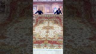 Oriental Persian Carpet Pink Hand Knotted Silk Rug 10x14ft [upl. by Enrahs508]