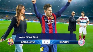 The day Lionel Messi impressed Antonela Rocuzzo and destroyed Bayern Munich [upl. by Eelarual54]