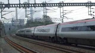 Virgin Trains Class 390 Pendolino storming through Rugeley Trent Valley [upl. by Beitch]