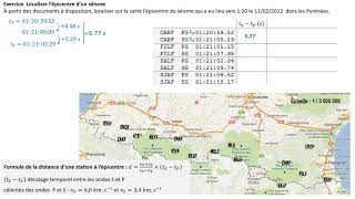 1èreSPE Exercice Localisation de lépicentre dun séisme [upl. by Imehon201]