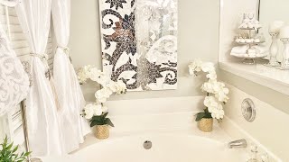 MASTER BATHROOM DECORATING IDEAS TOUR AND ORGANIZATION [upl. by Lain]