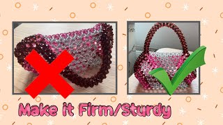 How To Make Your Bead Bag SturdyFirm  DIY  Sheer Beaded Crafts [upl. by Lenora]