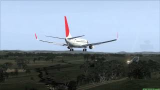 JAL 737800 NGX landing at Wagga Wagga Australia [upl. by Prima]