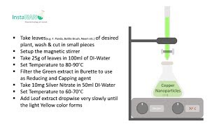 Synthesis of Copper Nanoparticles by Leaf Extract  InstaNANO [upl. by Eetnahs109]