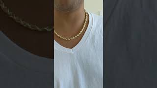 20 inch 6mm 14k diamond cut rope chain by Jacoje [upl. by Asek304]