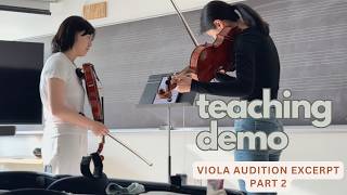 teaching demo part 2  viola orchestral excerpt Brahms 4 [upl. by Ahsait]