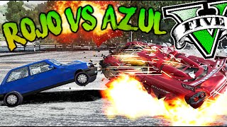 SUMO DE COCHES  MINIJUEGO ROJO VS AZUL  SUPER DIFICIL Y FAIL  GTA V ONLINE Makiman [upl. by Hoffarth]