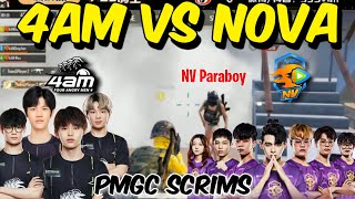 4AM vs NOVA in Pochinki Squad house in PMGC Scrims 😲🔥 [upl. by Aicilaf]