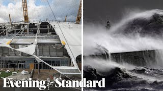 Storm Eunice leaves four dead and a path of destruction as 120mph winds batter UK [upl. by Raymond734]