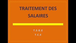 traitement des salaires  calcul du salaire brut global  S B I [upl. by Claudy956]