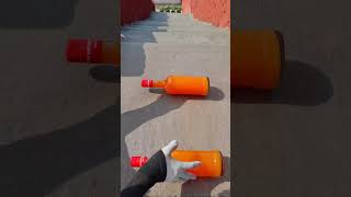 Breaking glass bottles  Experiment on stairs shorts asmr satisfying [upl. by Daven]