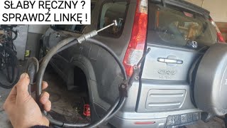 LINKA RĘCZNEGO WYMIANA HONDA CRV 2002  2006 PARKING BRAKE CABLE HANDBRAKE WIRE REPLACEMENT CHANGE [upl. by Viafore]