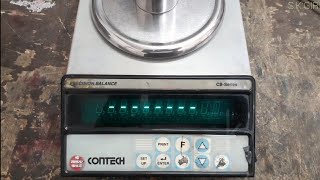 Contech weighing balance calibration  CB 1000 weight setting contech [upl. by Mloclam]