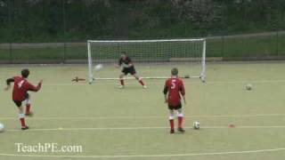 Soccer Drills  Goalkeeping  2 Way Shooting [upl. by Haldeman52]