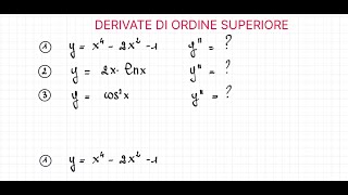 Derivate di ordine superiore derivata seconda derivata terza [upl. by Lynsey]