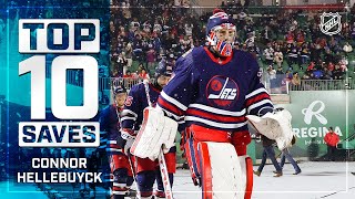 Top 10 Connor Hellebuyck Saves from 201920  NHL [upl. by Veronike]