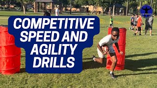 3 Competitive SpeedAgility Drills for Youth Football Players [upl. by Adaminah429]