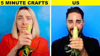 ReCreating TERRIBLE 5Minute Crafts HACKS 💜🖤 The Welsh Twins [upl. by Anailuj]