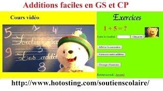 Soutien scolaire maternelle maths en ligne  additions faciles [upl. by Irtimd875]