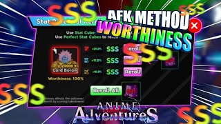 The Fastest Way to Get SSS Stat Rolls in Anime Adventures  Afk Worthiness Farm Best Method [upl. by Econah]