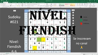 Resolvendo Sudoku 021 Nível Fiendish Diabólico [upl. by Evander]