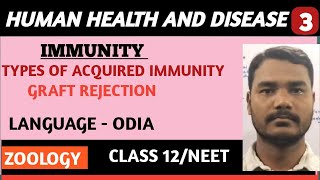 Human Health and Disease 03  Types of Acquired Immunity  Class 12  Zoology  NEET [upl. by Frankie]