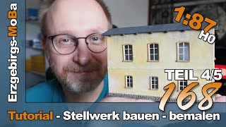 Folge 168  Modellbahn Tutorial  Stellwerk Bienenmühle bemalen Teil 45  DR 187 H0  Deutsch [upl. by Amabel60]