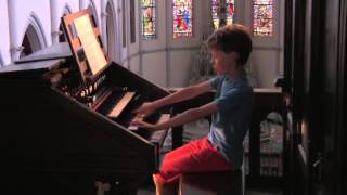 Antoine Anneessens 12 years old plays Anneessens organs [upl. by Aleka]